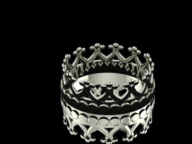 crown ring 01 3D Модель .c4d .max .obj .3ds .fbx .stl .blend 
