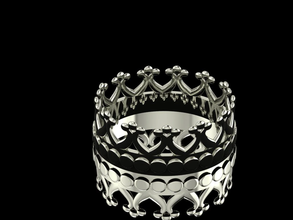 crown ring 01 3D Model .c4d .max .obj .3ds .fbx .stl .blend 