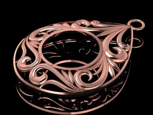 locket pendant 3Dモデル