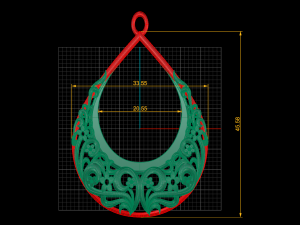 carved necklace 02 Modelo 3D