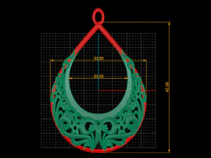 carved necklace 02 3D Model