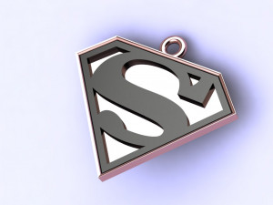 superman necklace 3D मॉडल