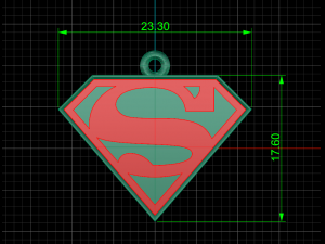 superman necklace 3D मॉडल