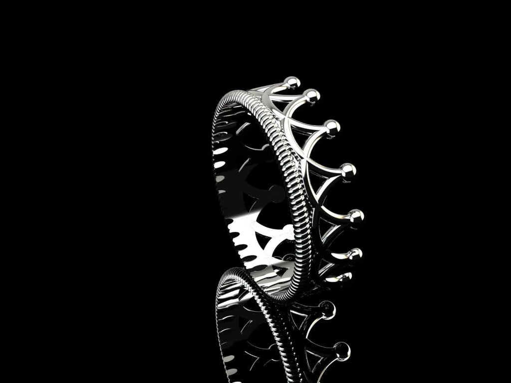 crown ring 04 3D Model .c4d .max .obj .3ds .fbx .stl .blend