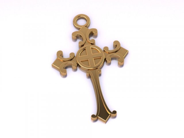 cross necklace model 03 3D 模型 .c4d .max .obj .3ds .fbx .stl .blend 