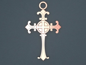 cross necklace model 03 3D 模型