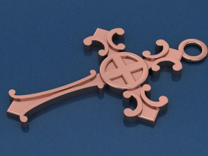 cross necklace model 03 3D 模型