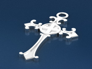 cross necklace model 03 3D 模型