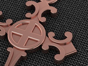 cross necklace model 03 3D 模型