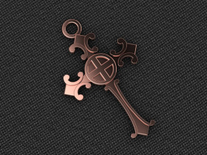 cross necklace model 03 3D 模型