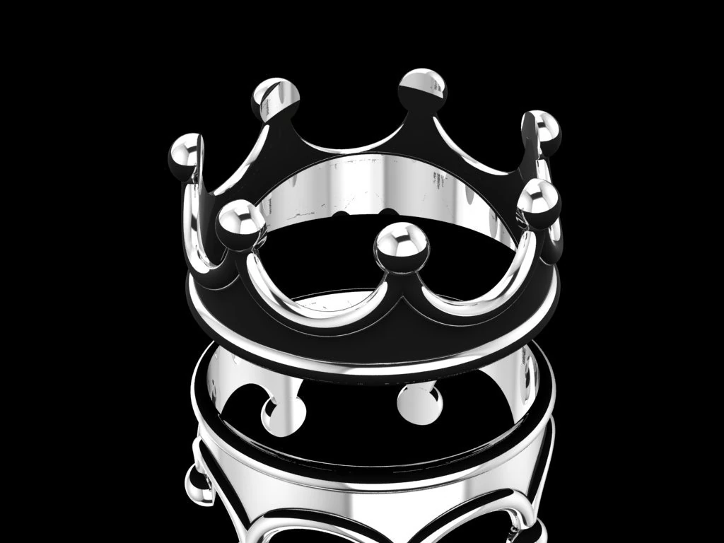 crown ring 03 3D Model .c4d .max .obj .3ds .fbx .stl .blend