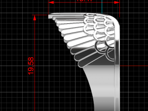 wing ring 03 Modello 3D