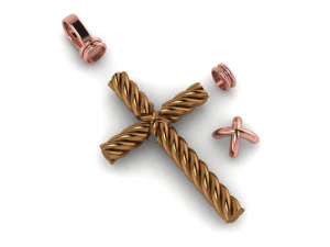 david yurman cross necklace 01 3D Model
