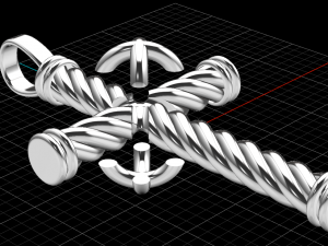 david yurman cross necklace 01 3D मॉडल