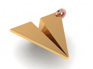 minimal plane necklace 3D Model