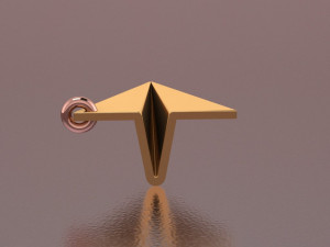 minimal plane necklace Modelo 3D