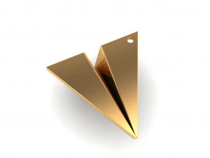 minimal plane necklace 3D Model