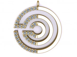 labyrinth necklace 3D Model