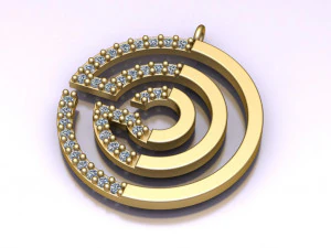 labyrinth necklace 3D Model