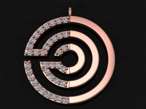 labyrinth necklace 3D Model