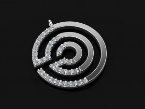labyrinth necklace 3D Model