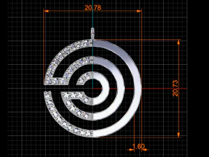 labyrinth necklace 3D Model