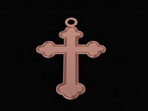 cross necklace model 01 Model 3D