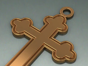 cross necklace model 01 3D Model