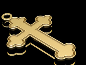 cross necklace model 01 Model 3D