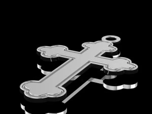 cross necklace model 01 3D Model