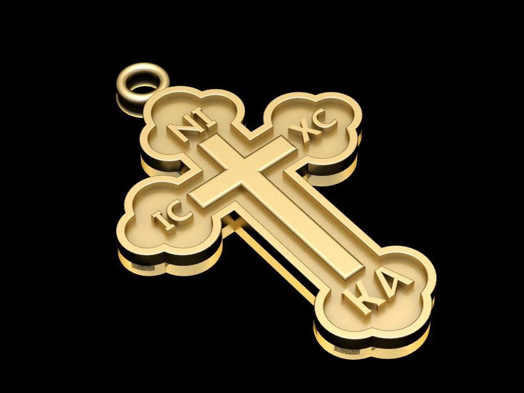 cross necklace model 02 3D Model .c4d .max .obj .3ds .fbx .stl .blend 