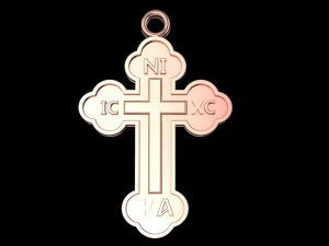 cross necklace model 02 3D Model