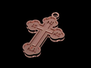 cross necklace model 02 3D Model