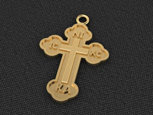 cross necklace model 02 3D Model