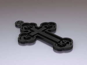 cross necklace model 02 3D Модель