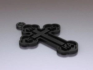 cross necklace model 02 3D Model