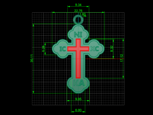 cross necklace model 02 3D Модель