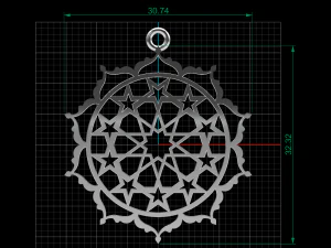 seljuk infinity star necklace 3D Model