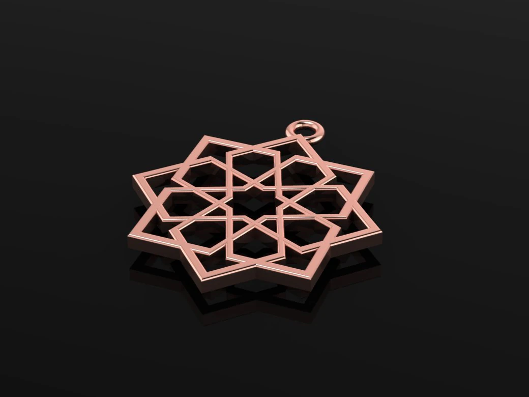 infinity star necklace 3D Model .c4d .max .obj .3ds .fbx .stl .blend 