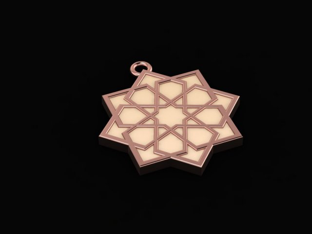infinity star necklace enamel necklace 3D 모델 .c4d .max .obj .3ds .fbx .stl .blend