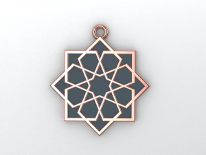 infinity star necklace enamel necklace 3D 모델