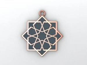 infinity star necklace enamel necklace 3D Model