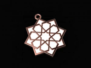 infinity star necklace enamel necklace 3D Model