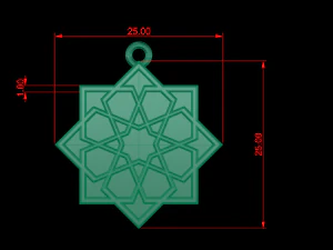 infinity star necklace enamel necklace 3D Model