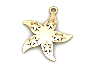 sea star necklace 3D मॉडल