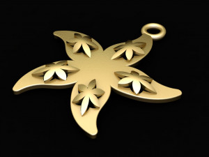 sea star necklace 3D मॉडल