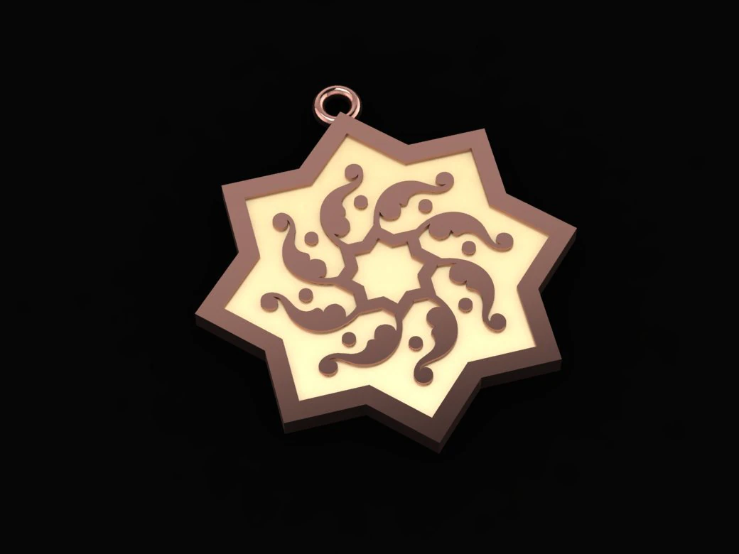 ornament necklace enamel necklace 3D Model .c4d .max .obj .3ds .fbx .stl .blend 