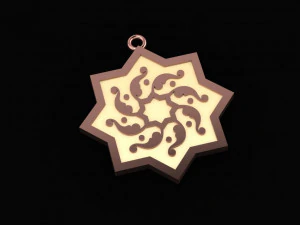 オーナメントネックレス エナメルネックレス 3Dモデル