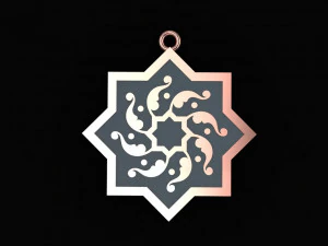 ornament necklace enamel necklace 3D Model