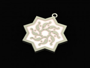 ornament necklace enamel necklace 3D Модель
